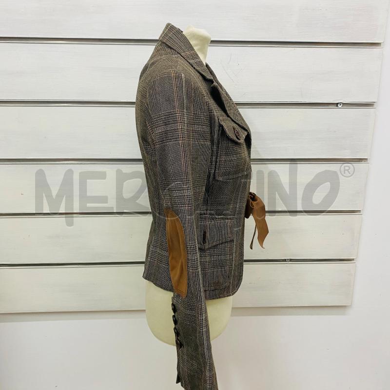 GIACCA DONNA PINKO SCHOZZESE MARRONE LACCI PELLE  | Mercatino dell'Usato Lago patria - giugliano in c. 4