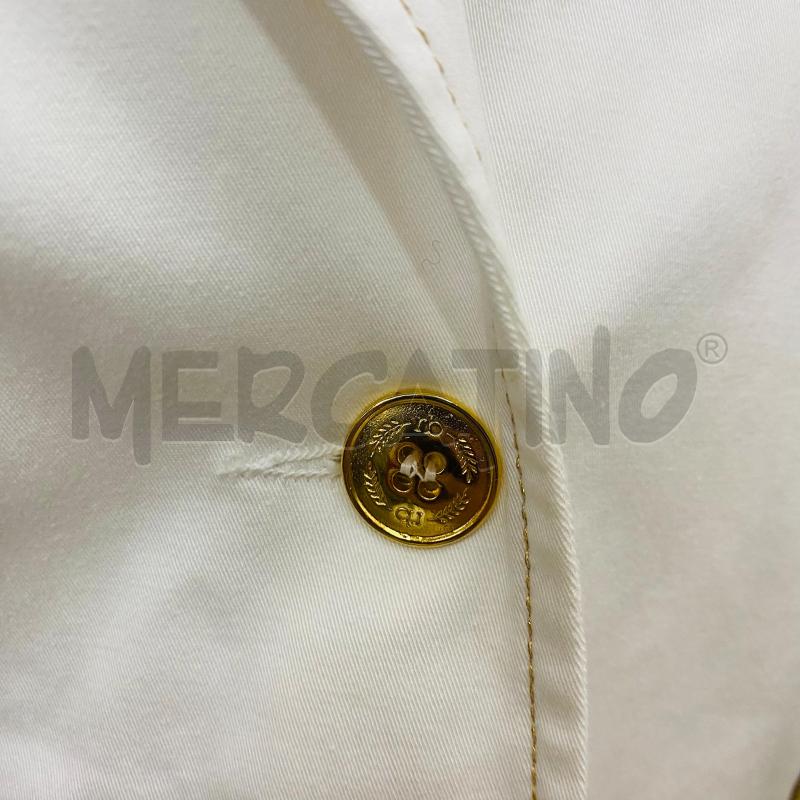 GIACCA DONNA ROCCO BAROCCO BIANCA PROFILO LUREX DORATO | Mercatino dell'Usato Lago patria - giugliano in c. 3