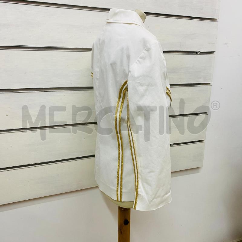 GIACCA DONNA ROCCO BAROCCO BIANCA PROFILO LUREX DORATO | Mercatino dell'Usato Lago patria - giugliano in c. 5