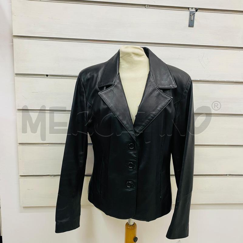 GIACCA DONNA VERA PELLE NERA MOD CORTO | Mercatino dell'Usato Lago patria - giugliano in c. 1
