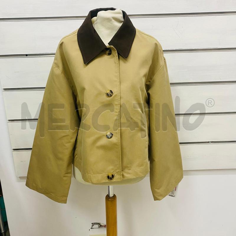 GIACCA DONNA ZARA BEIGE COLLETTO MARRONE | Mercatino dell'Usato Lago patria - giugliano in c. 1