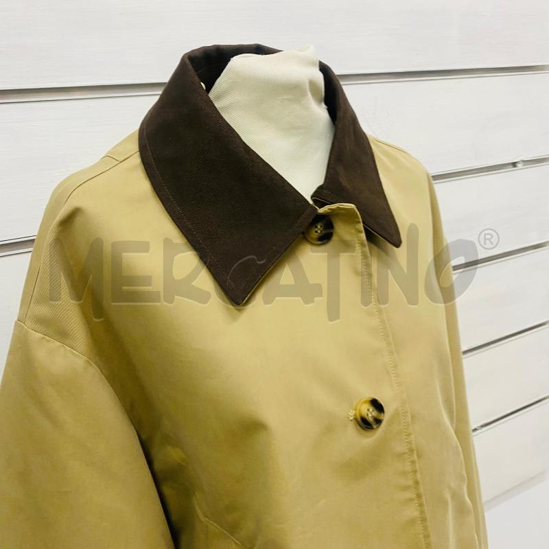 GIACCA DONNA ZARA BEIGE COLLETTO MARRONE | Mercatino dell'Usato Lago patria - giugliano in c. 2