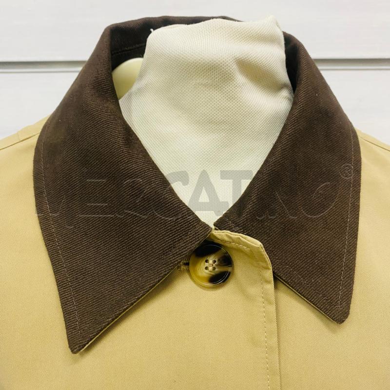 GIACCA DONNA ZARA BEIGE COLLETTO MARRONE | Mercatino dell'Usato Lago patria - giugliano in c. 3
