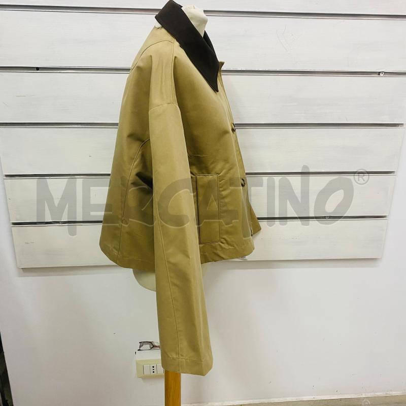 GIACCA DONNA ZARA BEIGE COLLETTO MARRONE | Mercatino dell'Usato Lago patria - giugliano in c. 4