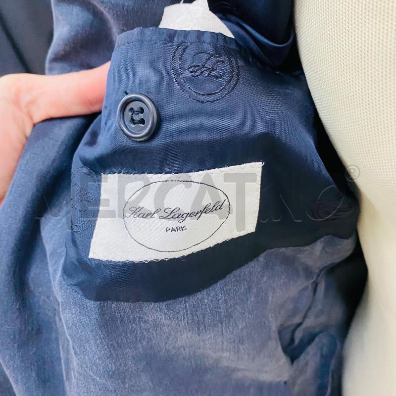 GIACCA UOMO KARL LAGERFELD 100%SETA BLU SCURO  | Mercatino dell'Usato Lago patria - giugliano in c. 5