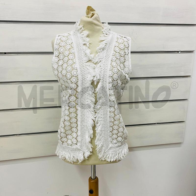 GILET DONNA DONDUP BIANCO TRAFORATO MACRAMÈ | Mercatino dell'Usato Lago patria - giugliano in c. 1