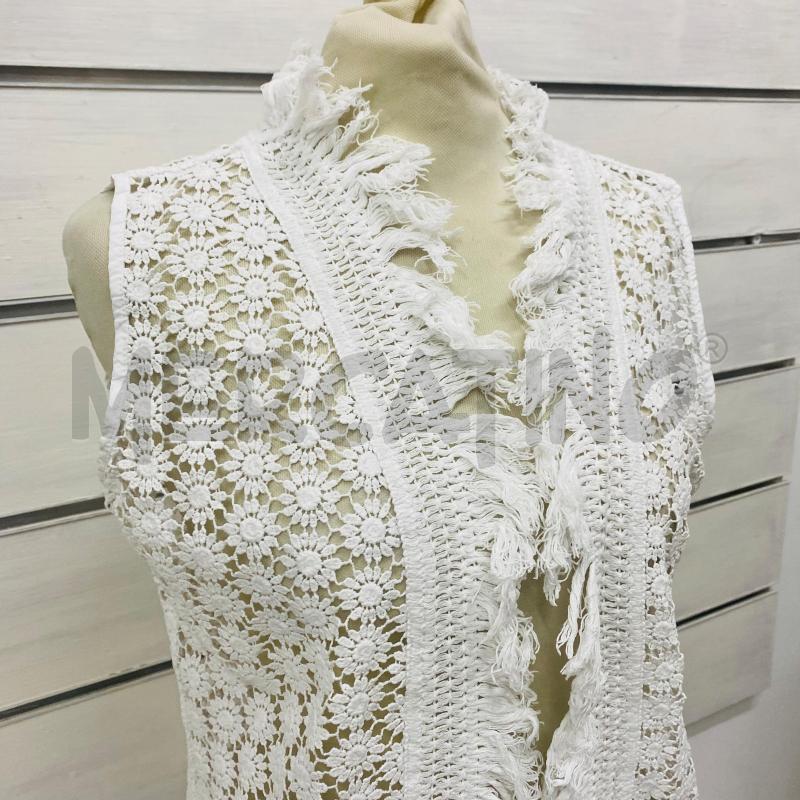 GILET DONNA DONDUP BIANCO TRAFORATO MACRAMÈ | Mercatino dell'Usato Lago patria - giugliano in c. 2