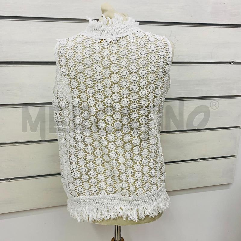 GILET DONNA DONDUP BIANCO TRAFORATO MACRAMÈ | Mercatino dell'Usato Lago patria - giugliano in c. 5
