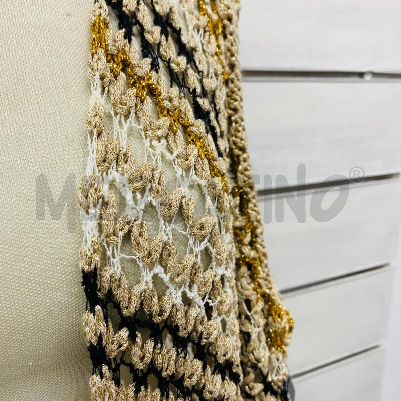 GILET DONNA PINKO FILO TRAFORATO BEIGE NERO LUREX DORATO | Mercatino dell'Usato Lago patria - giugliano in c. 3