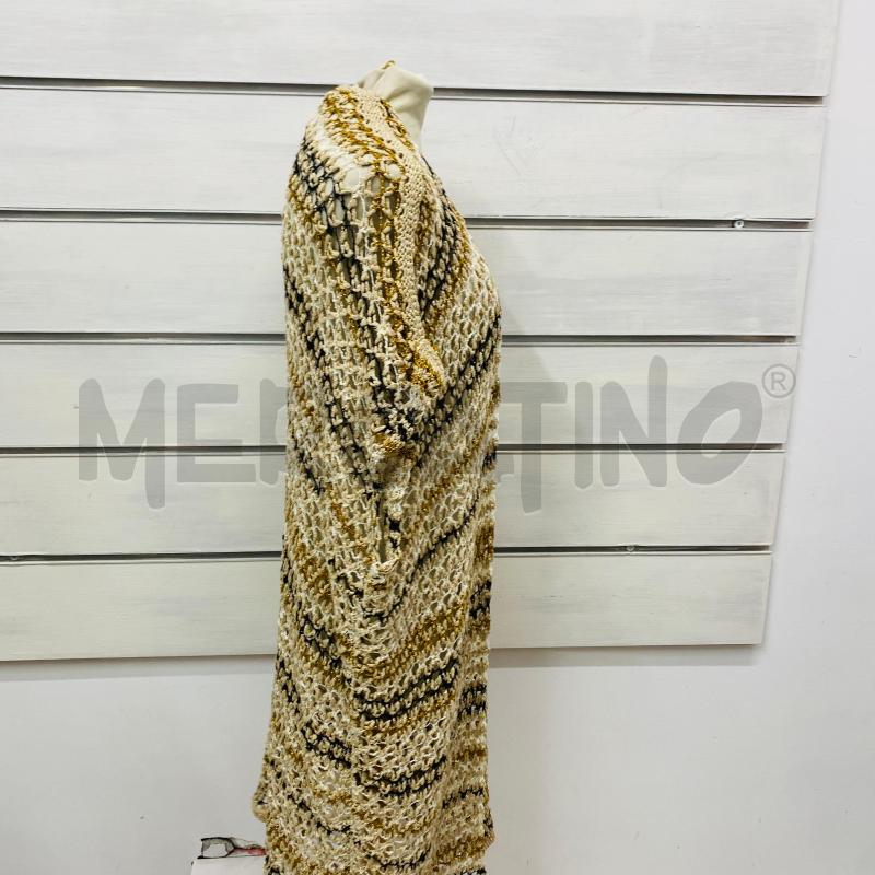 GILET DONNA PINKO FILO TRAFORATO BEIGE NERO LUREX DORATO | Mercatino dell'Usato Lago patria - giugliano in c. 4