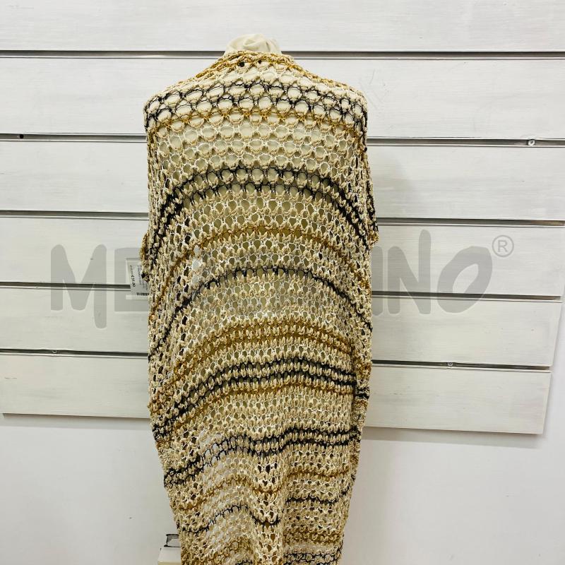 GILET DONNA PINKO FILO TRAFORATO BEIGE NERO LUREX DORATO | Mercatino dell'Usato Lago patria - giugliano in c. 5