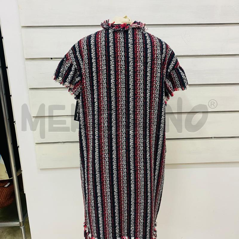 GILET DONNA PINKO RIGA ROSSO NERO BIANCO LUNGO SFRANGIATO | Mercatino dell'Usato Lago patria - giugliano in c. 4