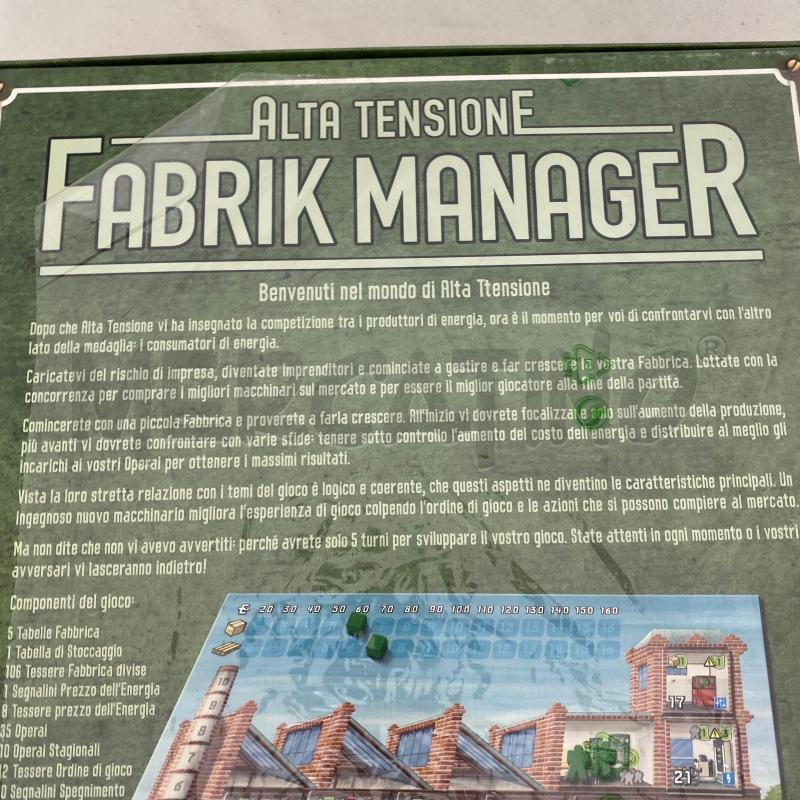 GIOCO ALTA TENSIONE FABRIK MANAGER | Mercatino dell'Usato Lago patria - giugliano in c. 4