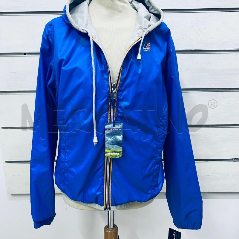 GIUBBINO DONNA K-WAY BLU INTERNO GRIGIO  | Mercatino dell'Usato Lago patria - giugliano in c. 1