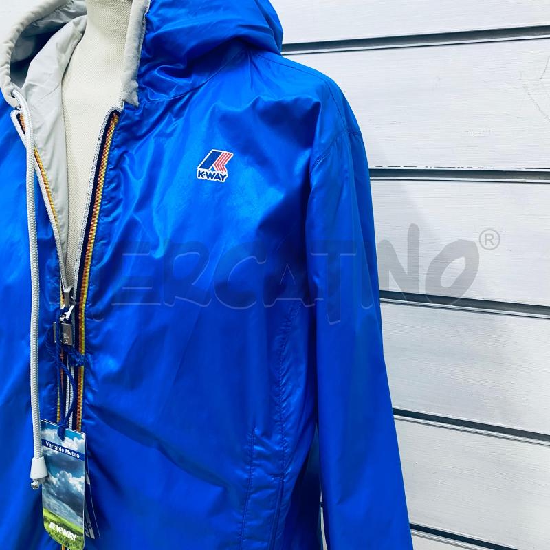 GIUBBINO DONNA K-WAY BLU INTERNO GRIGIO  | Mercatino dell'Usato Lago patria - giugliano in c. 5