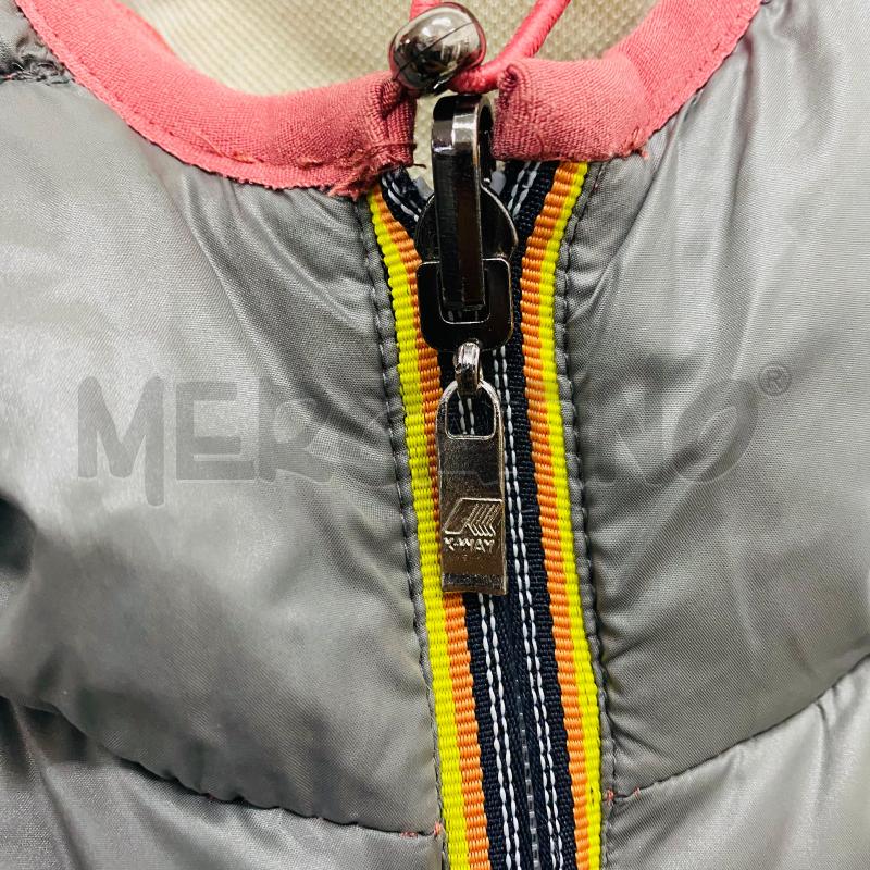GIUBBINO DONNA K-WAY DUBLEFACE GRIGIO ROSA | Mercatino dell'Usato Lago patria - giugliano in c. 3