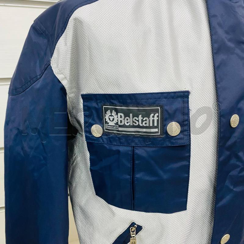 GIUBBINO UOMO BELSTAFF TESSUTO TECNICO ARGENTO E BLU | Mercatino dell'Usato Lago patria - giugliano in c. 2