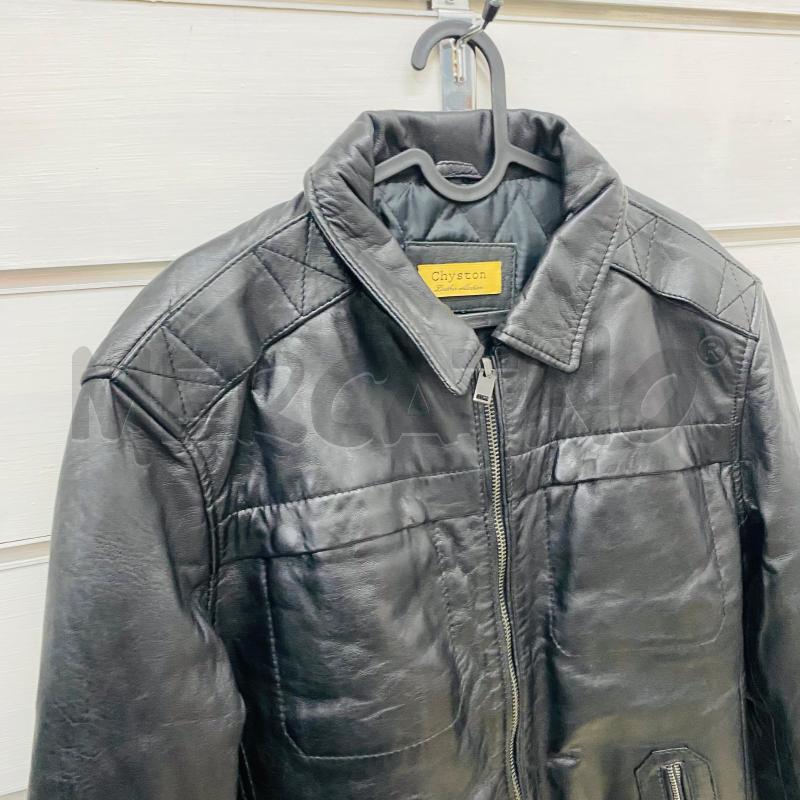 GIUBBINO UOMO VERA PELLE CHYSTON NERO CHIUSURA ZIP | Mercatino dell'Usato Lago patria - giugliano in c. 3