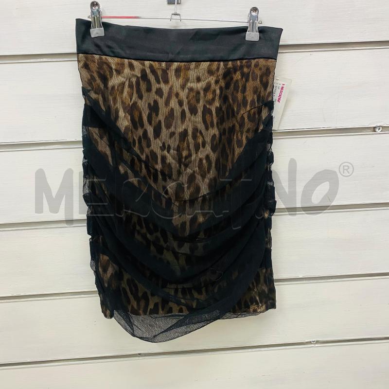 GONNA ELISABETTA FRANCHI ANIMALIER VERO ARRICCIATO NERO | Mercatino dell'Usato Lago patria - giugliano in c. 1
