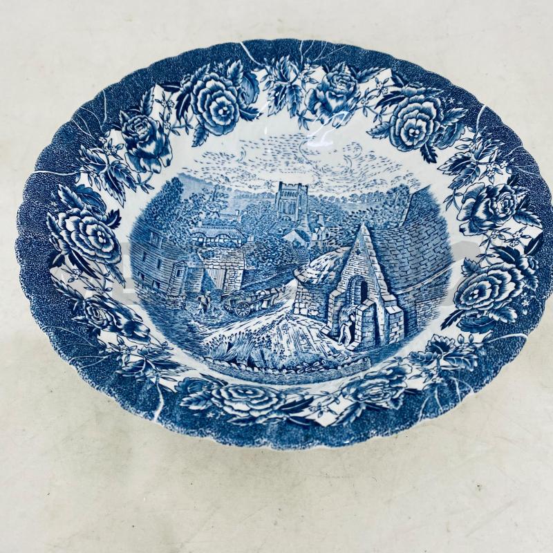 INSALATIERA BRITISH ANCHOR SCENA DI CAMPAGNA BLU  | Mercatino dell'Usato Lago patria - giugliano in c. 1