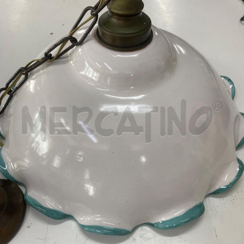 LAMPADARIO VIETRI CAMPANA CON BORDINO SMERLATO VERDE | Mercatino dell'Usato Lago patria - giugliano in c. 1