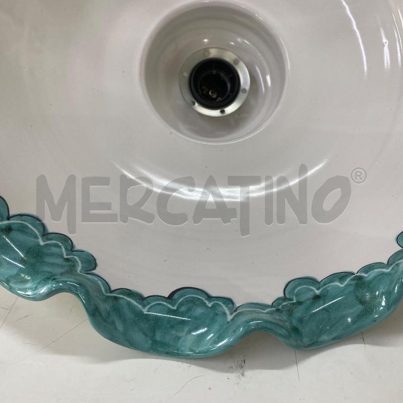 LAMPADARIO VIETRI CAMPANA CON BORDINO SMERLATO VERDE | Mercatino dell'Usato Lago patria - giugliano in c. 3
