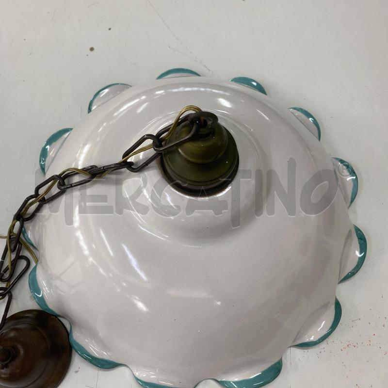 LAMPADARIO VIETRI CAMPANA CON BORDINO SMERLATO VERDE | Mercatino dell'Usato Lago patria - giugliano in c. 5
