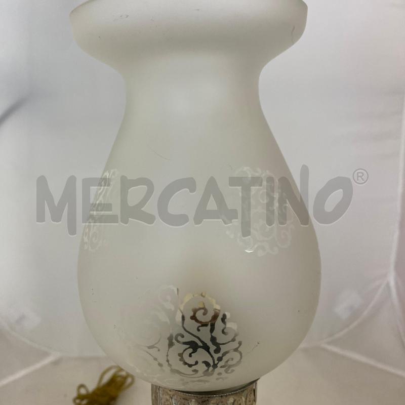 LAMPADA METALLO DORATO E MARMO PARALUME VETRO | Mercatino dell'Usato Lago patria - giugliano in c. 3