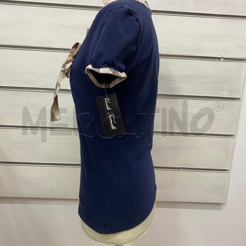 MAGLIA DONNA BURBERRY BLU SCOLLO STAMPA BURBERRY | Mercatino dell'Usato Lago patria - giugliano in c. 5