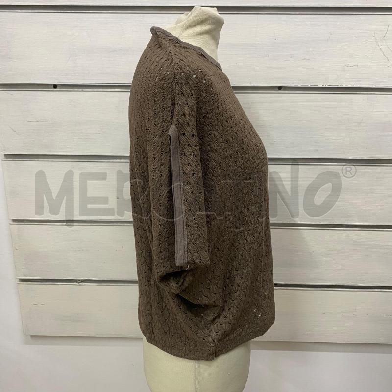 MAGLIA DONNA DANIELE ALESSANDRINI BEIGE MANICHE CORTE | Mercatino dell'Usato Lago patria - giugliano in c. 2