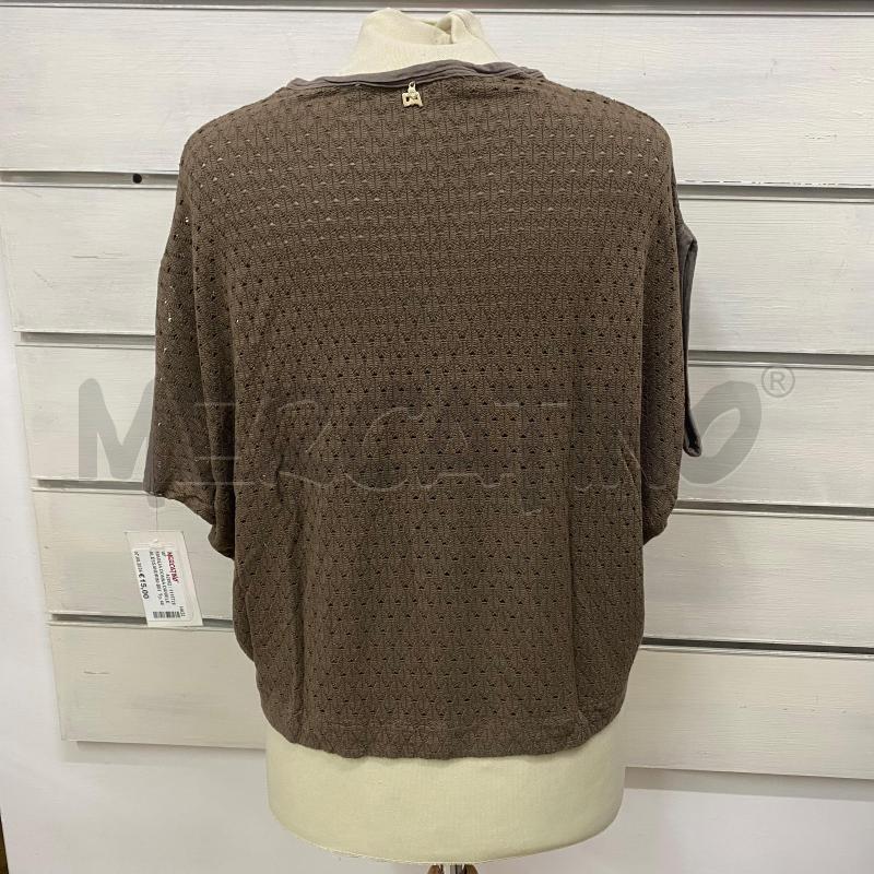 MAGLIA DONNA DANIELE ALESSANDRINI BEIGE MANICHE CORTE | Mercatino dell'Usato Lago patria - giugliano in c. 3