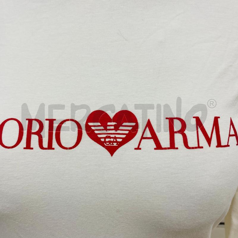 MAGLIA DONNA EMPORIO ARAMNI BIANCA SCRITTA ROSSA  | Mercatino dell'Usato Lago patria - giugliano in c. 3