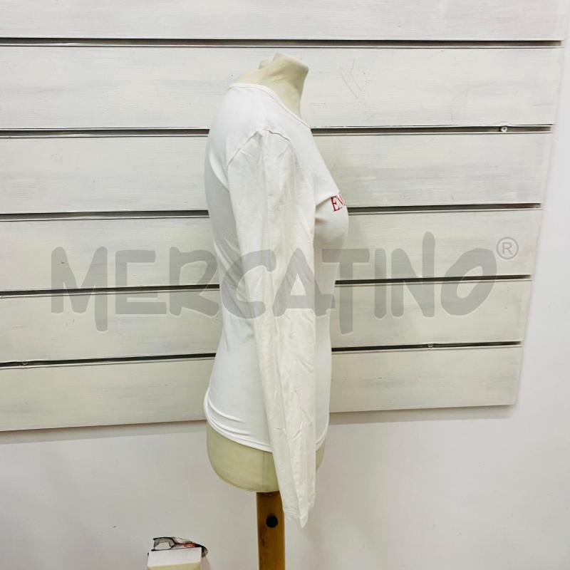 MAGLIA DONNA EMPORIO ARAMNI BIANCA SCRITTA ROSSA  | Mercatino dell'Usato Lago patria - giugliano in c. 4