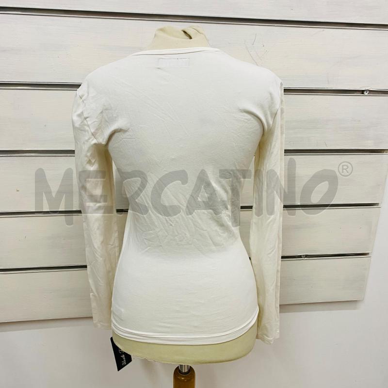 MAGLIA DONNA EMPORIO ARAMNI BIANCA SCRITTA ROSSA  | Mercatino dell'Usato Lago patria - giugliano in c. 5
