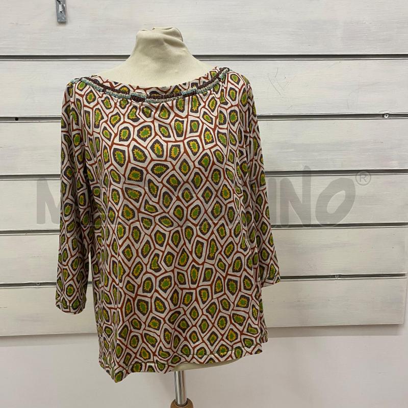 MAGLIA DONNA MALIPARMI BIEGE DISEGNI TARTARUGATI PERLINE SCOLLO | Mercatino dell'Usato Lago patria - giugliano in c. 1