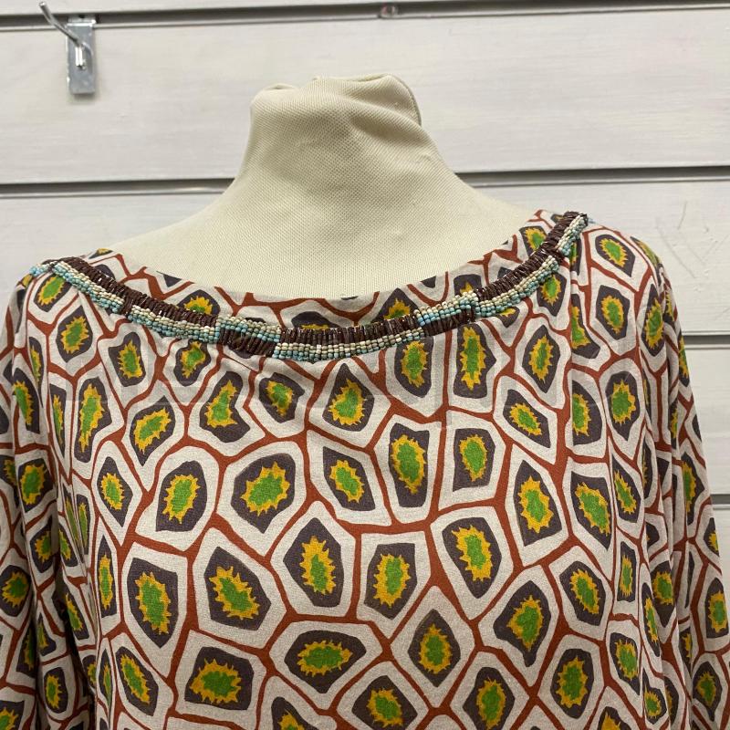 MAGLIA DONNA MALIPARMI BIEGE DISEGNI TARTARUGATI PERLINE SCOLLO | Mercatino dell'Usato Lago patria - giugliano in c. 2