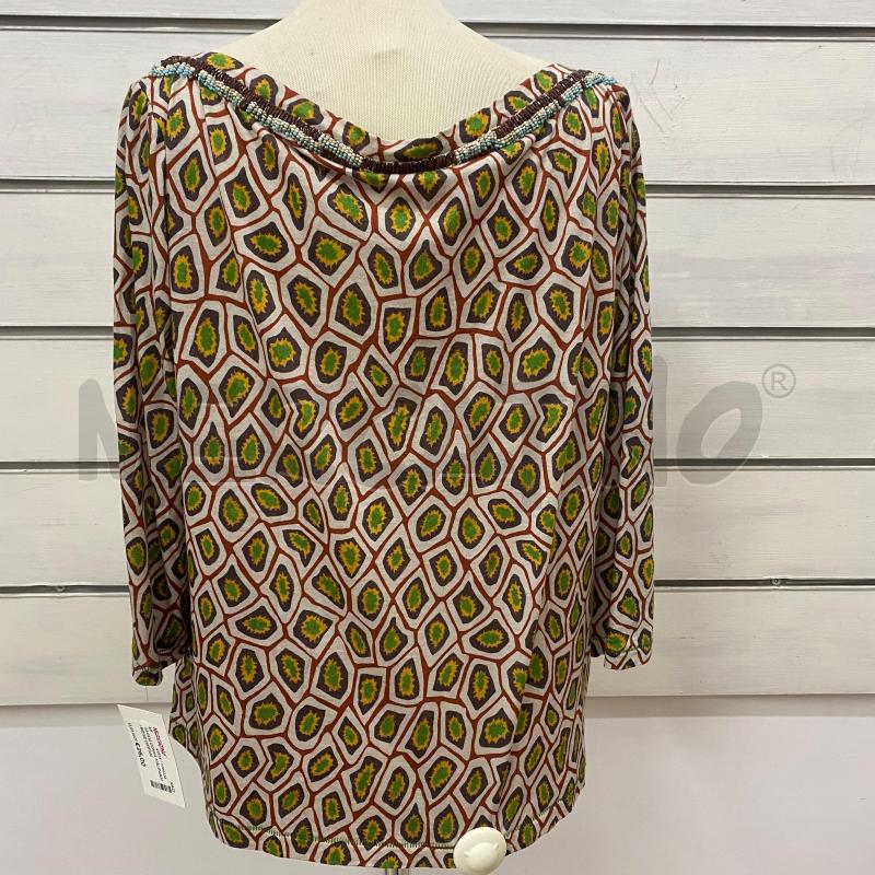 MAGLIA DONNA MALIPARMI BIEGE DISEGNI TARTARUGATI PERLINE SCOLLO | Mercatino dell'Usato Lago patria - giugliano in c. 4
