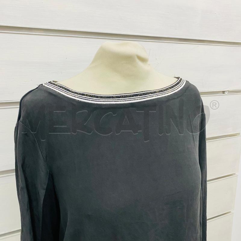 MAGLIA DONNA MAX&CO NERA MOLLA BIANCA DETTAGLI DORATI | Mercatino dell'Usato Lago patria - giugliano in c. 2