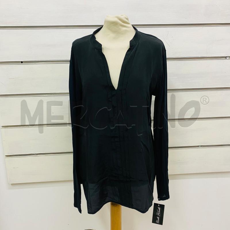 MAGLIA DONNA MAX&CO NERA SCOLLO V PIEGHE  | Mercatino dell'Usato Lago patria - giugliano in c. 1