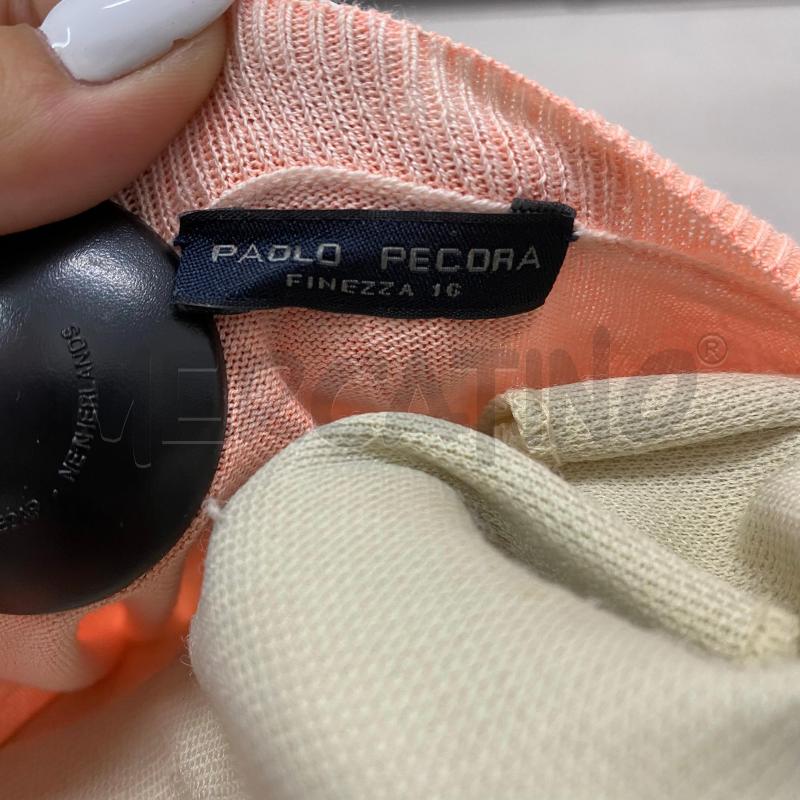 MAGLIA DONNA PAOLO PECORA SALMONE SCOLLO V  | Mercatino dell'Usato Lago patria - giugliano in c. 5