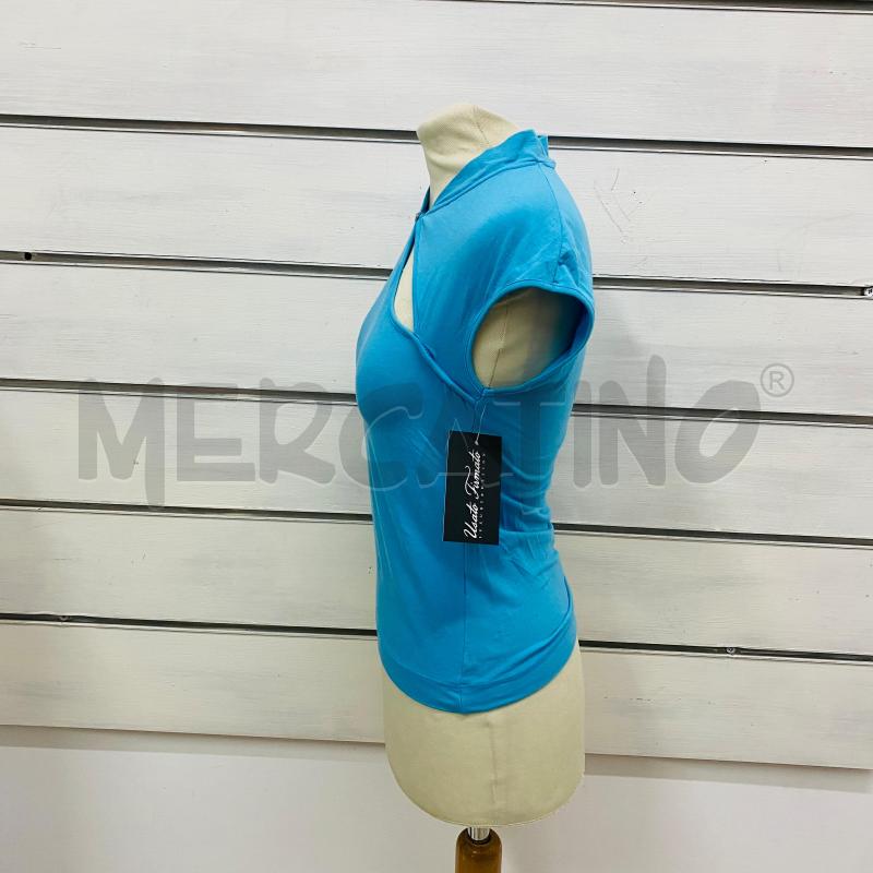 MAGLIA DONNA PINKO AZZURRA SCOLLO COREANO | Mercatino dell'Usato Lago patria - giugliano in c. 2