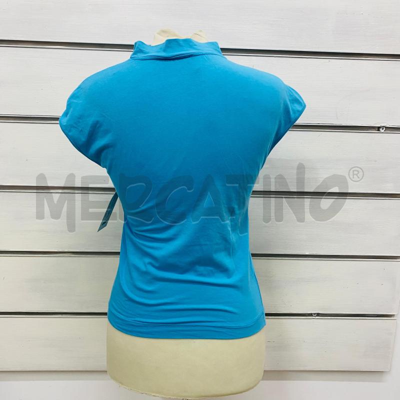MAGLIA DONNA PINKO AZZURRA SCOLLO COREANO | Mercatino dell'Usato Lago patria - giugliano in c. 3