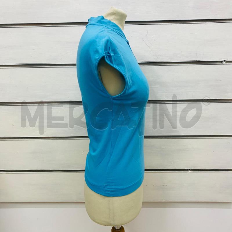 MAGLIA DONNA PINKO AZZURRA SCOLLO COREANO | Mercatino dell'Usato Lago patria - giugliano in c. 4