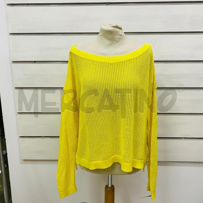 MAGLIA DONNA PINKO FILO GIALLO TRAFORATO | Mercatino dell'Usato Lago patria - giugliano in c. 1