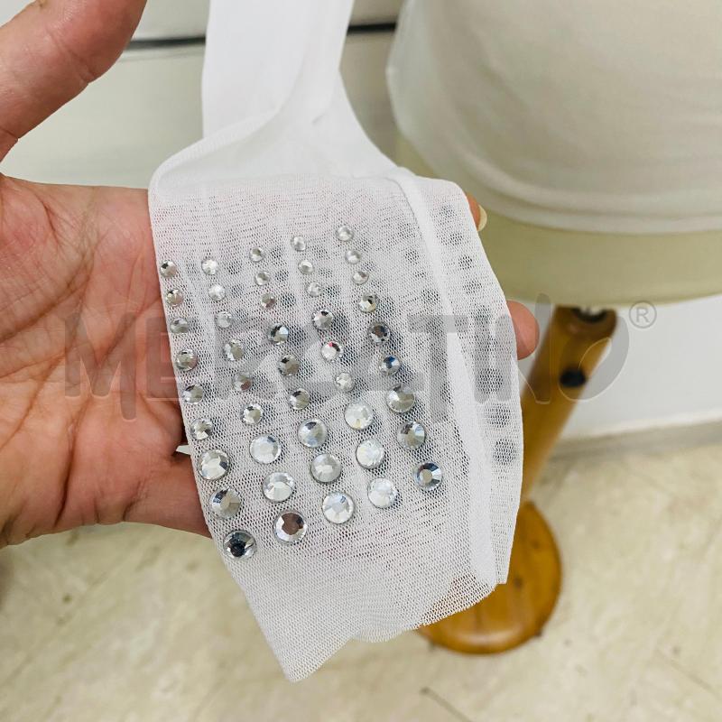 MAGLIA DONNA PINKO RETINA BIANCA PIETRE MANICHE | Mercatino dell'Usato Lago patria - giugliano in c. 3
