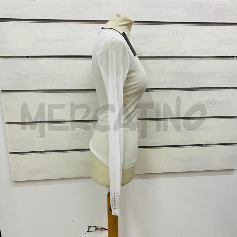 MAGLIA DONNA PINKO RETINA BIANCA PIETRE MANICHE | Mercatino dell'Usato Lago patria - giugliano in c. 4