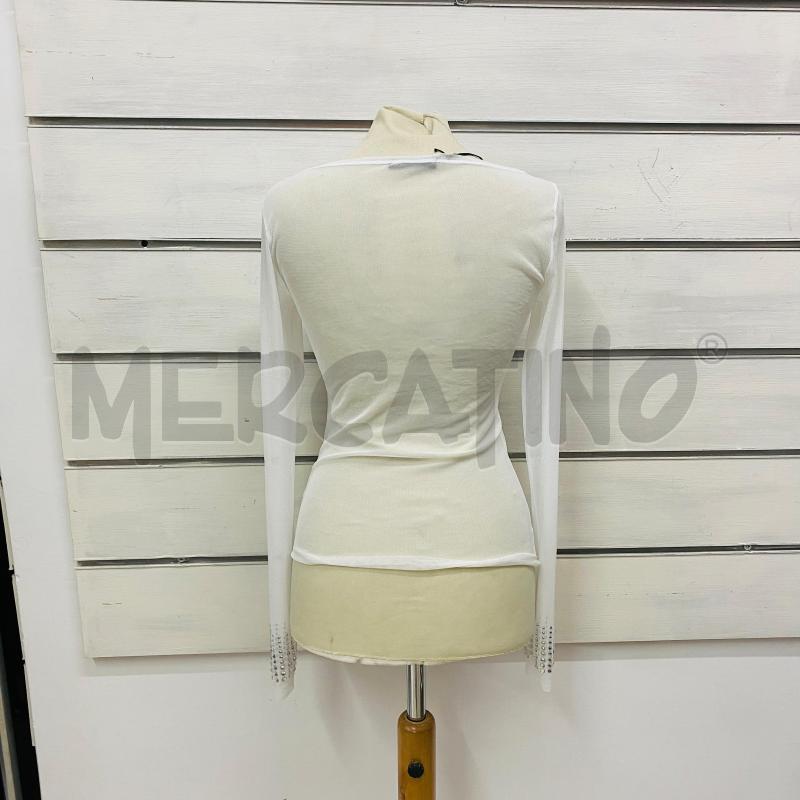 MAGLIA DONNA PINKO RETINA BIANCA PIETRE MANICHE | Mercatino dell'Usato Lago patria - giugliano in c. 5