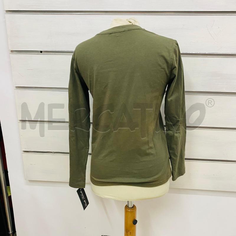 MAGLIA DONNA REFRIGIWEAR VERDE MILITARE SCRITTA INPUNTURE GIALLE | Mercatino dell'Usato Lago patria - giugliano in c. 4