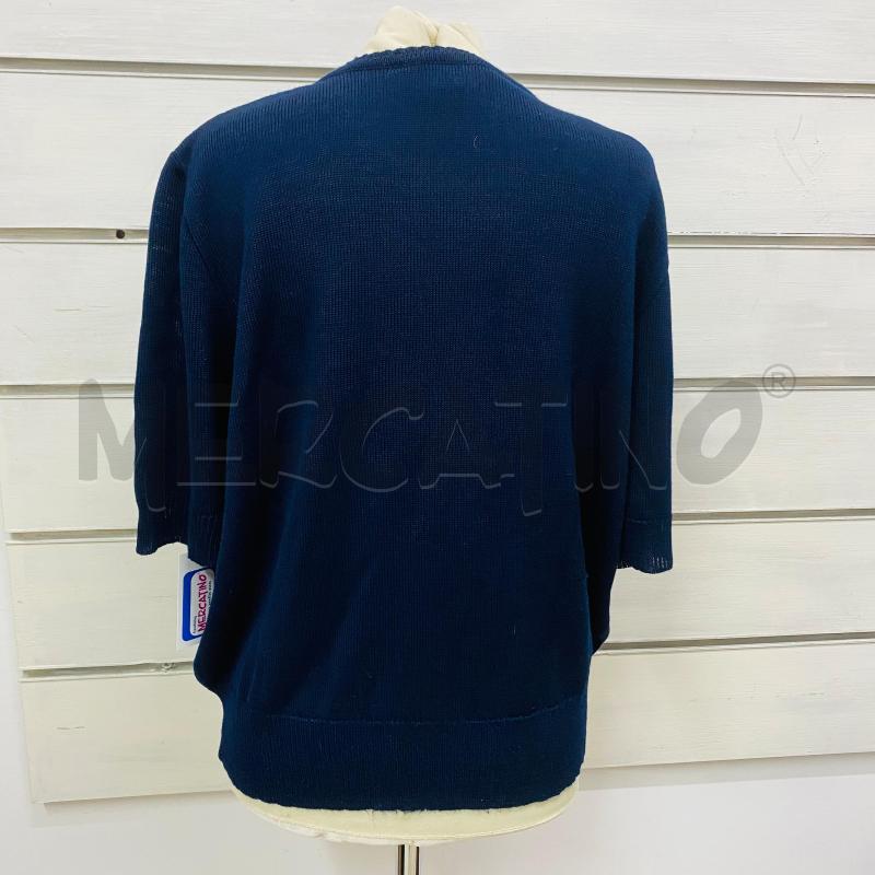 MAGLIA DONNA TRICOT ROBERTO BALESTRA BLU FIORELLINI SCOLLO | Mercatino dell'Usato Lago patria - giugliano in c. 5