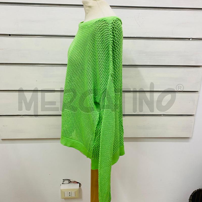 MAGLIA DONNA VERDE ACIDO PINKO FILO TRAFORATO | Mercatino dell'Usato Lago patria - giugliano in c. 5